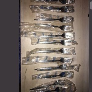 Present stainless flatware lacebon 12 salad forks